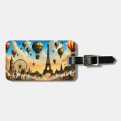 Steampunk Paris Weltausstellung Gepäckanhänger (Vorderseite horizontal)