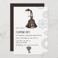 Steampunk-Party Einladung