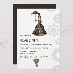 Steampunk-Party Einladung