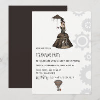 Steampunk-Party-Einladung