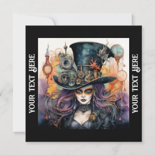 Steampunk-Party Halloween Einladung
