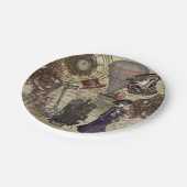 Steampunk-Party liefert Vintage industrielle Pappteller (Schrägansicht)