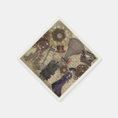 Steampunk-Party liefert Vintage industrielle Serviette (Ecke)