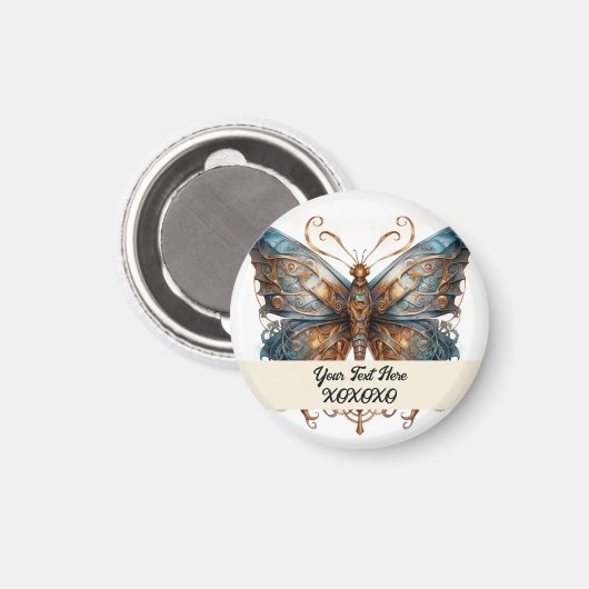 Steampunk-Party-Schmetterling Magnet (Vorderseite/Rückseite)