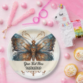 Steampunk-Party-Schmetterling Pappteller (Party)
