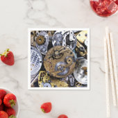 Steampunk-Party Vintag Viktorianisch Pocket-Uhr Serviette (Beispiel)