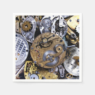 Steampunk-Party Vintage viktorianische Taschenuhr Serviette