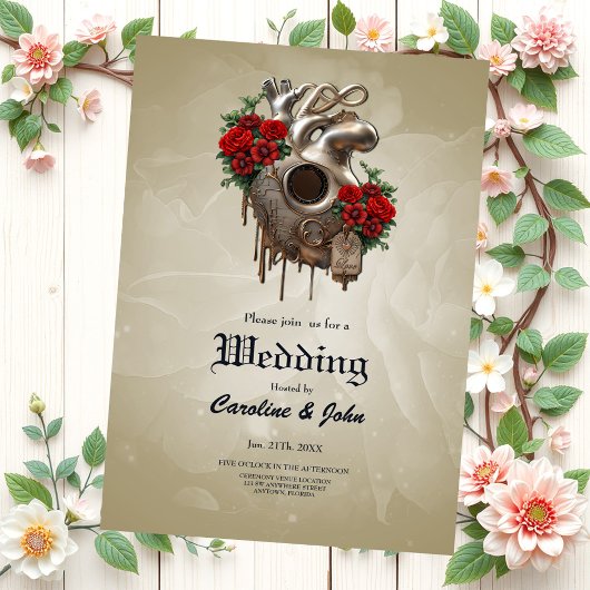 Steampunk Passion, das mechanische Herz der Liebe. Einladung