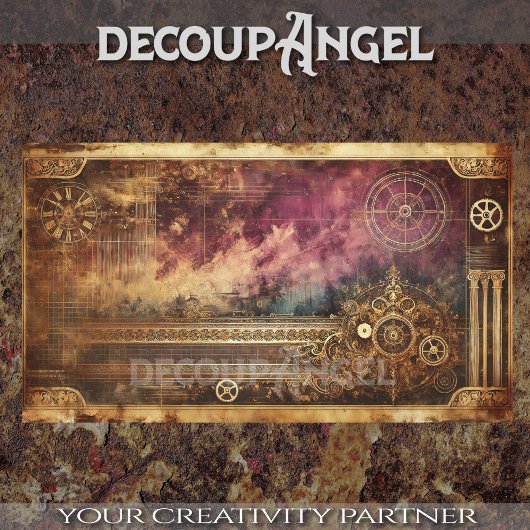 Steampunk Patina #4 Decoupage Seidenpapier