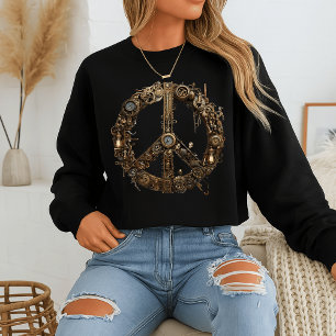 Steampunk Peace Sign Sweatshirt   Geogerät