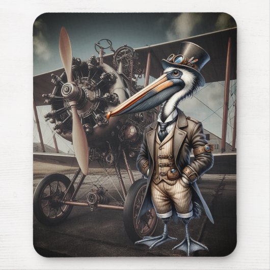 Steampunk Pelican Mousepad (Vorne)