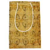 Steampunk Penny-farthing Bicycles Gemustert Mittlere Geschenktüte (Vorderseite)