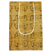 Steampunk Penny-farthing Bicycles Gemustert Mittlere Geschenktüte (Rückseite)