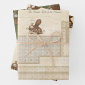 Steampunk Periodische Tischdeckelkunst Geschenkpapier Set (Beispiel)