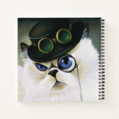 Steampunk Persian Cat Notizbuch (Rückseite)