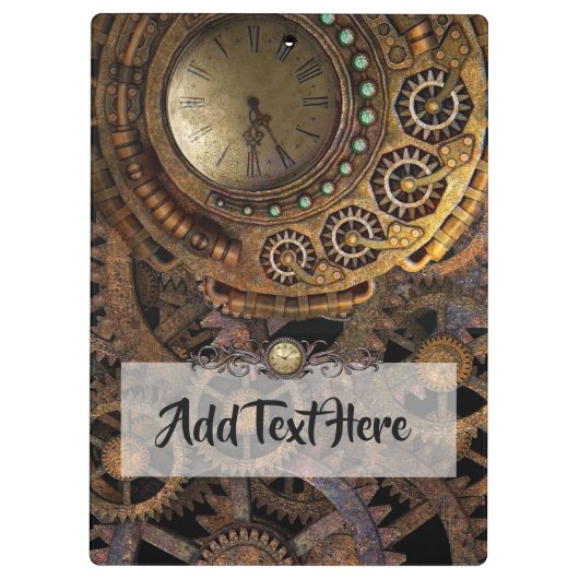 Steampunk Personalisiert Clipboard Klemmbrett (Rückseite)