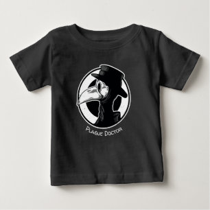 Steampunk-Pestdoktor-Vogelmaske S/W Baby T-shirt