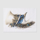 Steampunk-Pfau in einer Hutentschädigung R 135 Seidenpapier (Vorderseite)