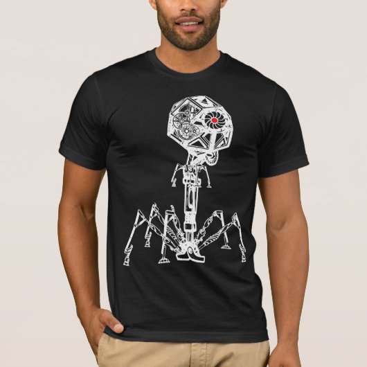 Steampunk_Phage in lebender Farbe T-Shirt (Vorderseite)