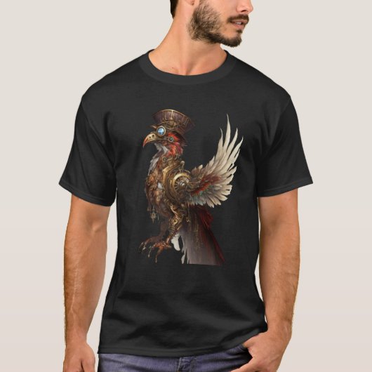 Steampunk Phoenix Rising Resurrection Rebirth New  T-Shirt (Vorderseite)