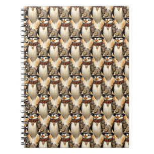 Steampunk Pinguin 1 Muster Notizblock