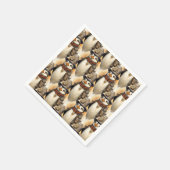 Steampunk Pinguin 1 Muster Serviette (Ecke)