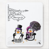 Steampunk Pinguin Mousepad (Vorne)
