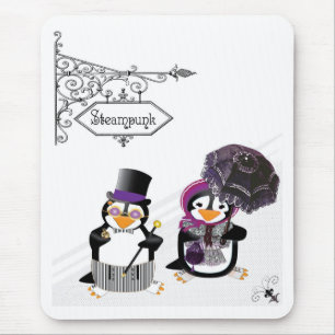 Steampunk Pinguin Mousepad
