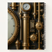 Steampunk-Pipes und Gages-Notebook Notizblock (Rückseite)