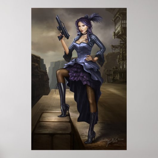 Steampunk Pirate Lady Poster (Vorne)