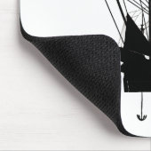 Steampunk Piratenluftschiff Mousepad (Ecke)