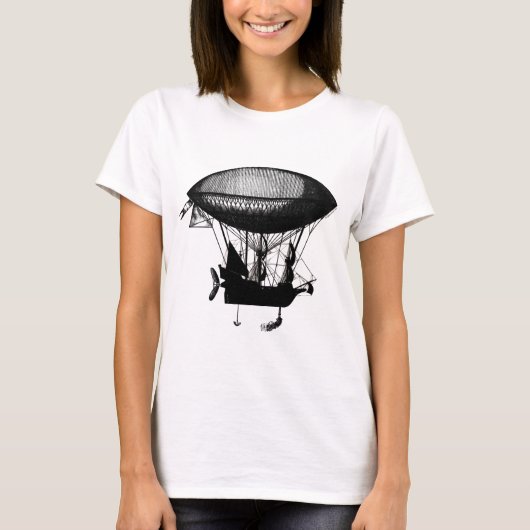 Steampunk Piratenluftschiff T-Shirt (Vorderseite)