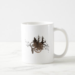 Steampunk Piratenschiff Kaffeetasse
