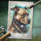 Steampunk Pit Bull 3 Decoupage Paper Seidenpapier