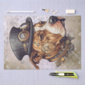 Steampunk Pitbull Dog Seidenpapier (Handwerk)