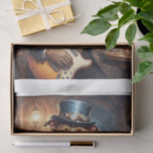 Steampunk Pitbull spielt Gitarre im Pub - Seidenpapier (Geschenk)