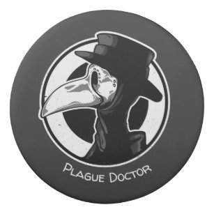 Steampunk Plague Doctor Bird Mask B/W Radiergummi