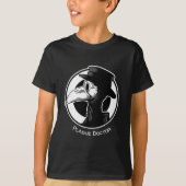 Steampunk Plague Doctor Bird Mask B/W T-Shirt (Vorderseite)