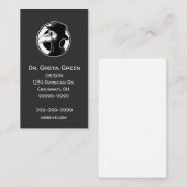 Steampunk Plague Doctor Bird Mask B/W Visitenkarte (Vorne/Hinten)