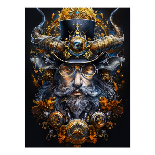 Steampunk-Plakatdesign Poster (Vorderseite)