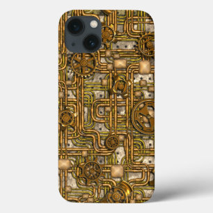 Steampunk Platte - Gänge und Rohre - Messing Case-Mate iPhone Hülle