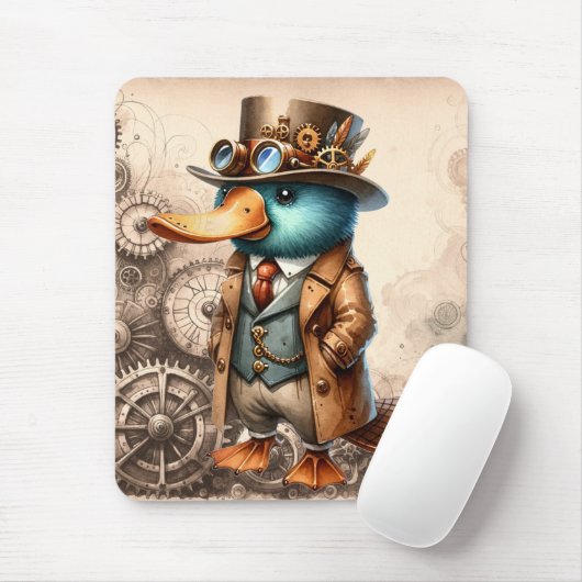 Steampunk Platypus Mousepad (Mit Mouse)