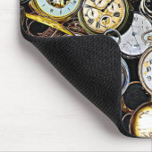 Steampunk-Pocket-Uhren, Gitter, Uhren Mousepad (Ecke)