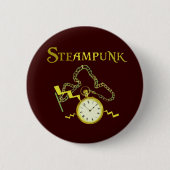 Steampunk Pocketwatch Button (Vorderseite)