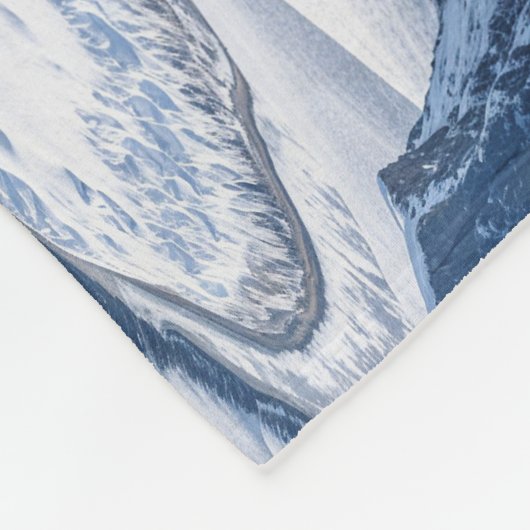 Steampunk Polar Bear und Aurora Art Fleecedecke (Ecke)