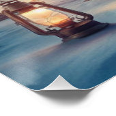 Steampunk Polar Bear und Aurora Art Poster (Ecke)