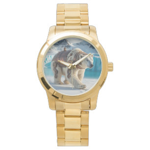 Steampunk Polar Bear Warrior Armbanduhr