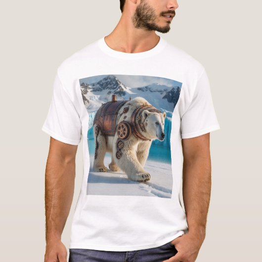 Steampunk Polar Bear Warrior T-Shirt (Vorderseite)