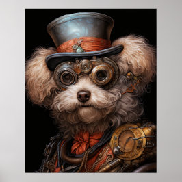 STEAMPUNK POODLE POSTER