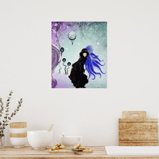 Steampunk Pop Surrealismus Art Poster - Sehen Sie (Küche)